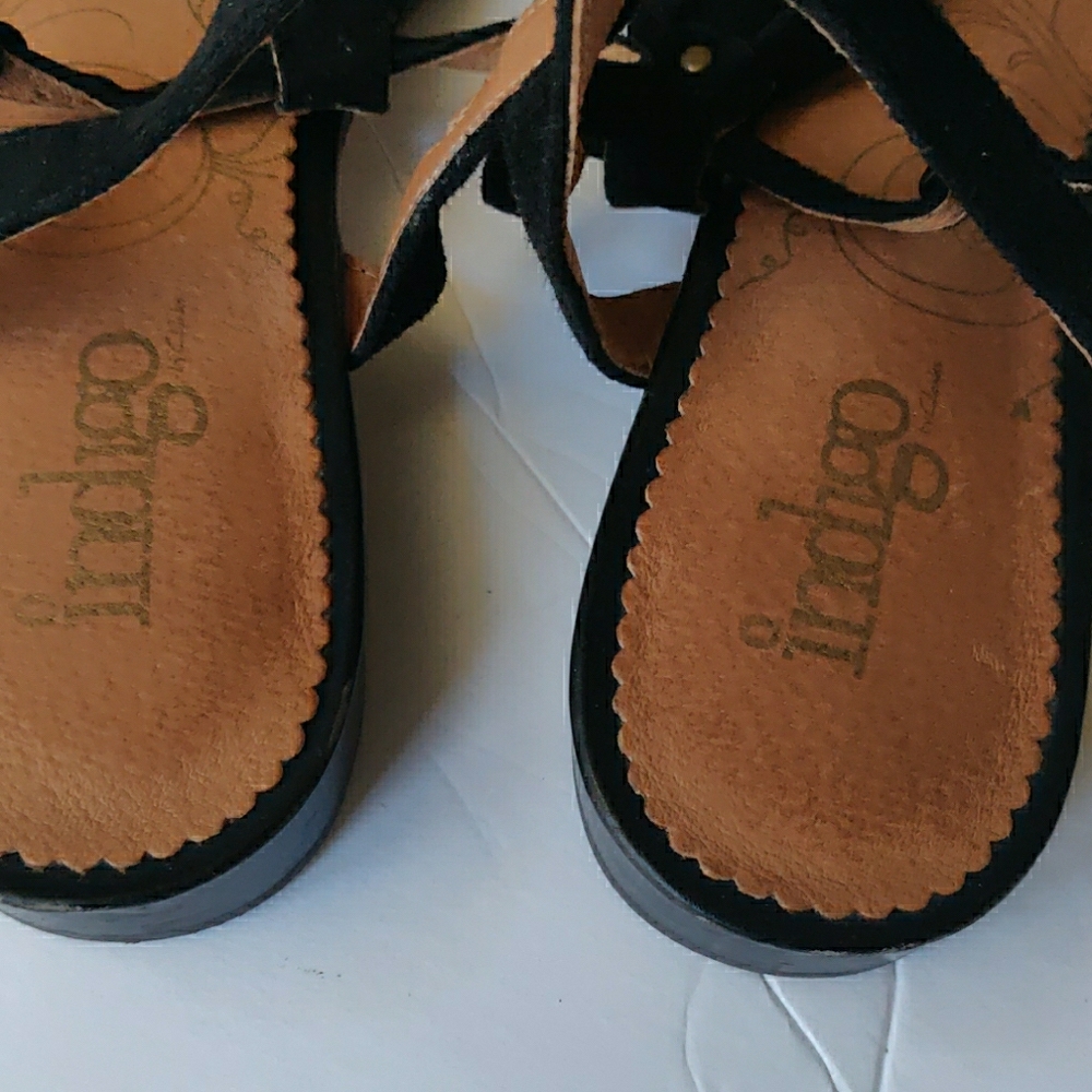 Indigo by Clarks ruffled suede ankle wrap sandals - Picture 5 of 8